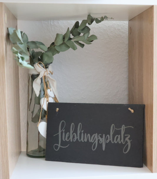 Schiefertafel Lieblingsplatz
