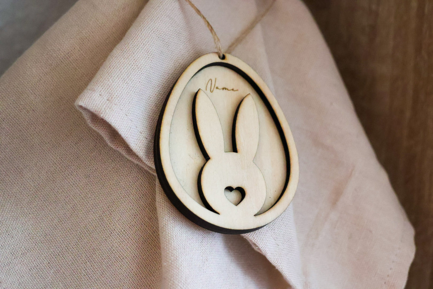 Osteranhänger Hase personalisierbar