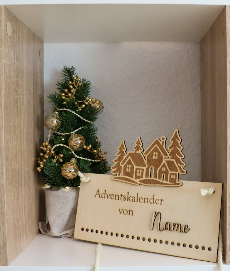 Adventskalender aus Holz (personalierbar)
