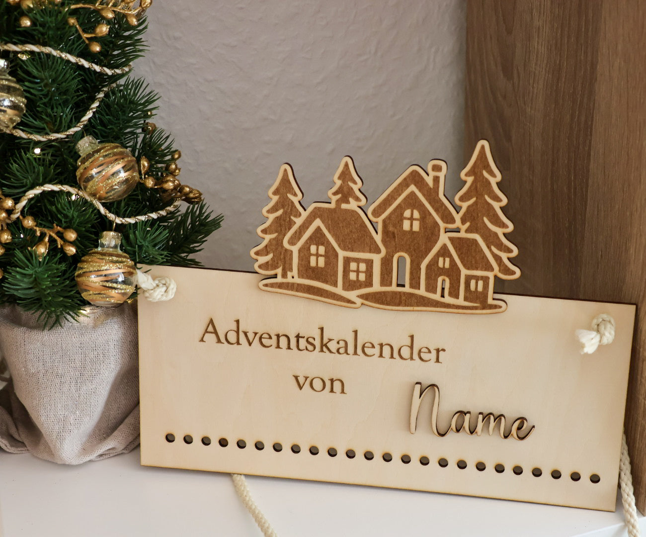 Adventskalender aus Holz (personalierbar)
