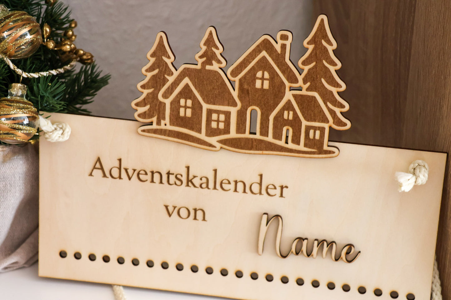 Adventskalender aus Holz (personalierbar)
