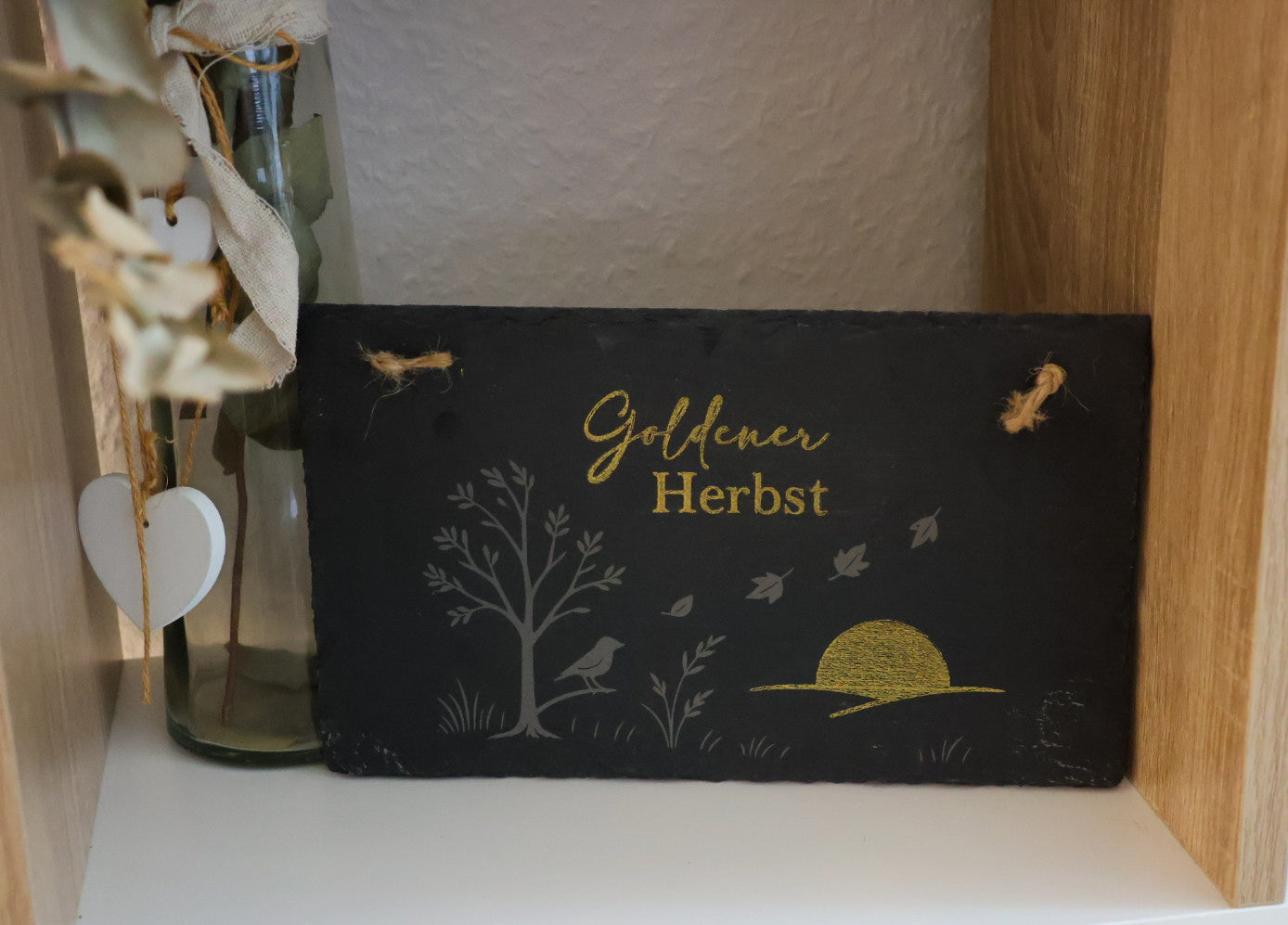 Schiefertafel Goldener Herbst